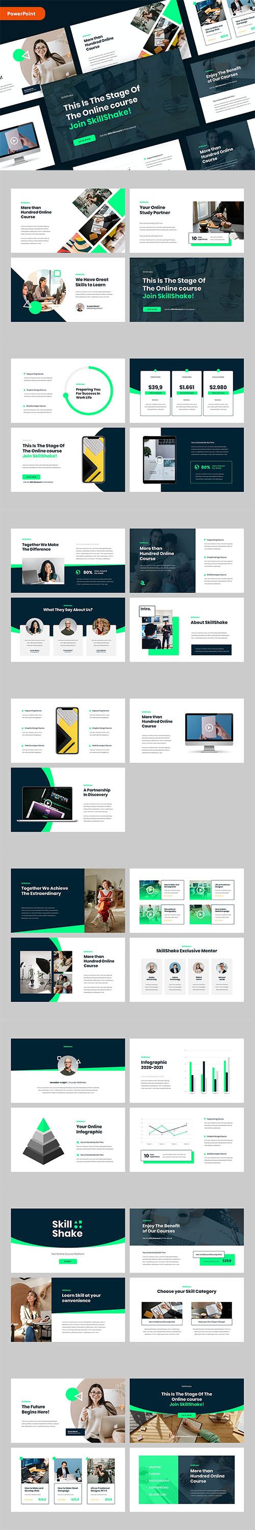 SKILLSHAKE - Online Course PowerPoint Template