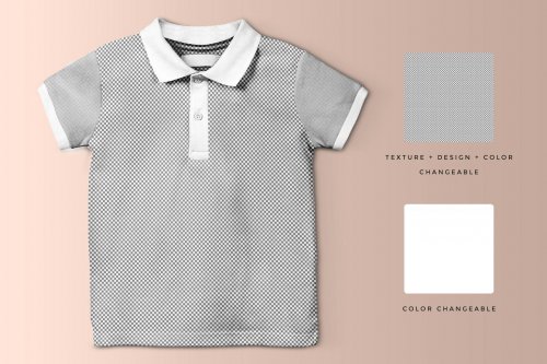 Kid’s Half Sleeve Polo Tshirt Mockup 4432034