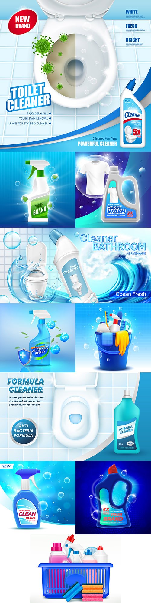 Cleaning and cleaning products for cleaning and sanitation