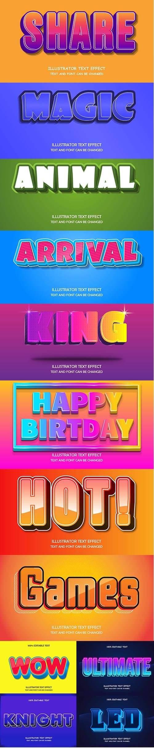 12 Creative Modern Text Effect Style Vol 2