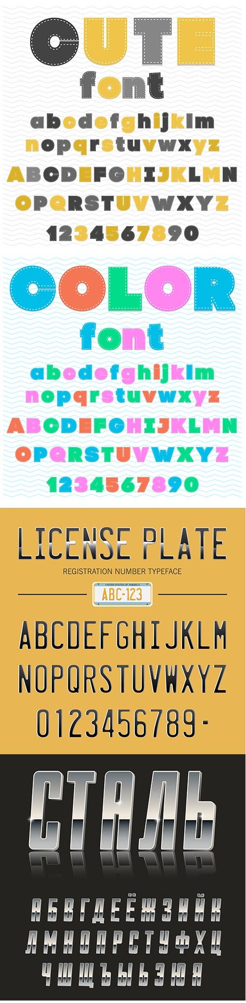 Colorful and Other Font Cartoon Style