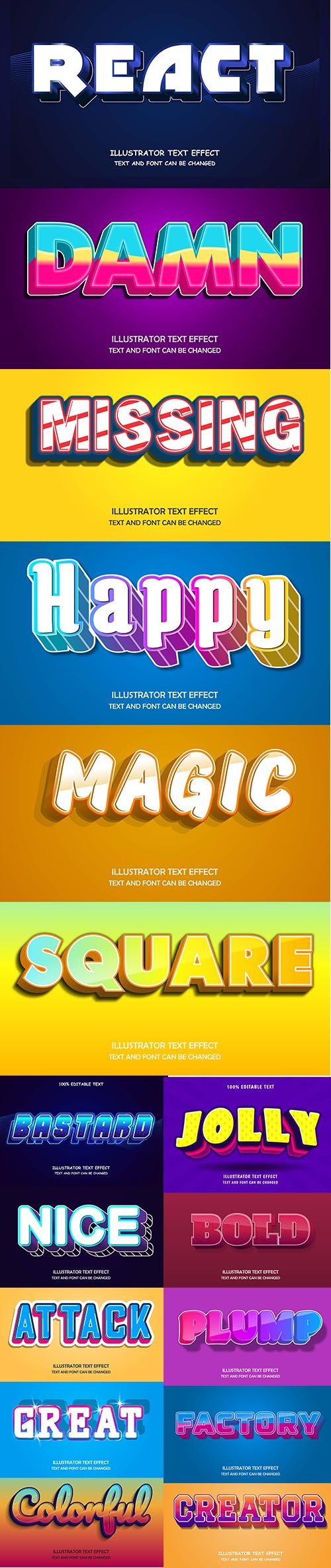 16 Creative Modern Text Effect Style Vol 3
