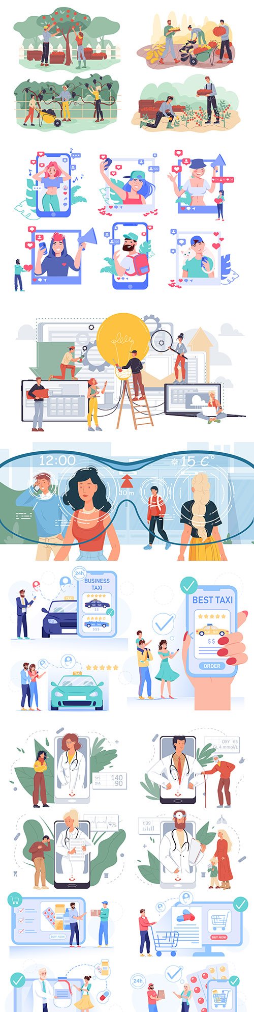People online service ordering and communication on social networks