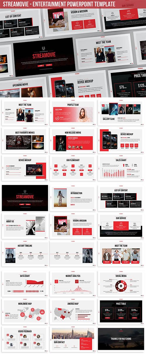 Streamovie - Entertainment Powerpoint Template