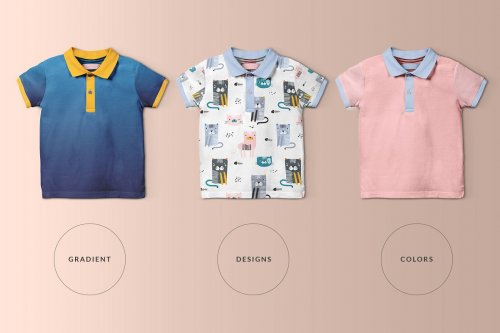 Kid’s Half Sleeve Polo Tshirt Mockup 4432034
