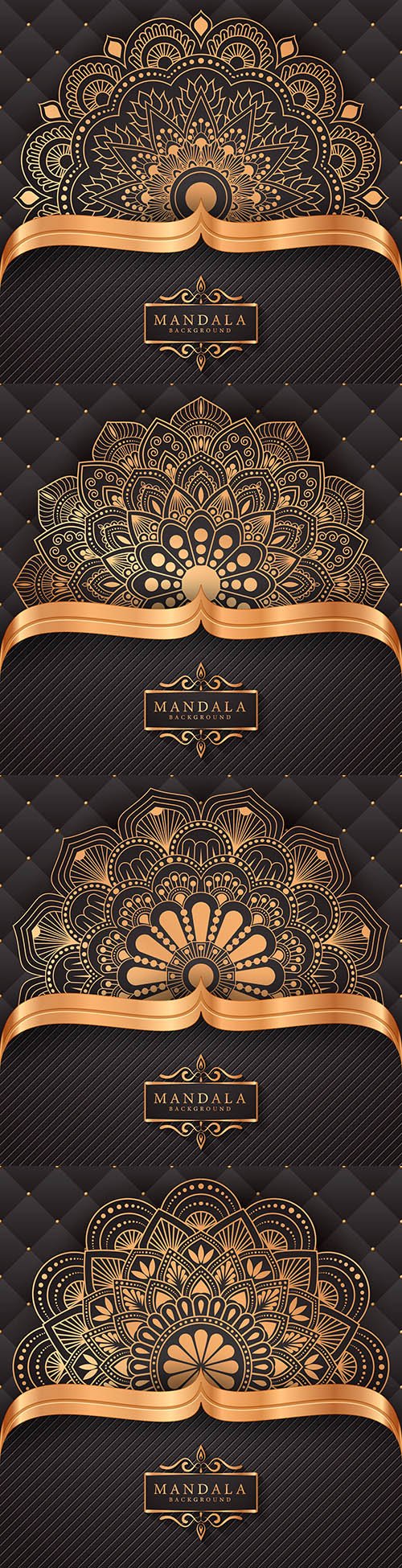 Mandala luxury gold decorative background 2