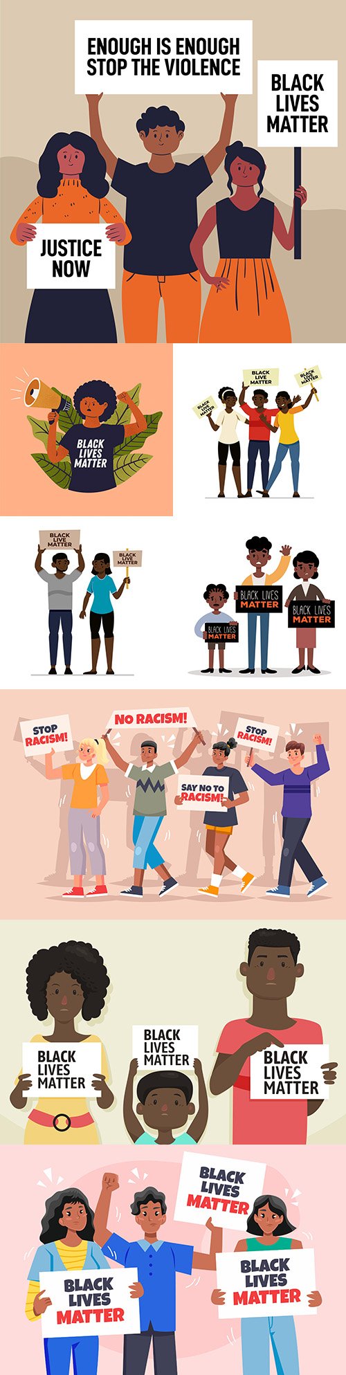 Black life protest against racism matters concept