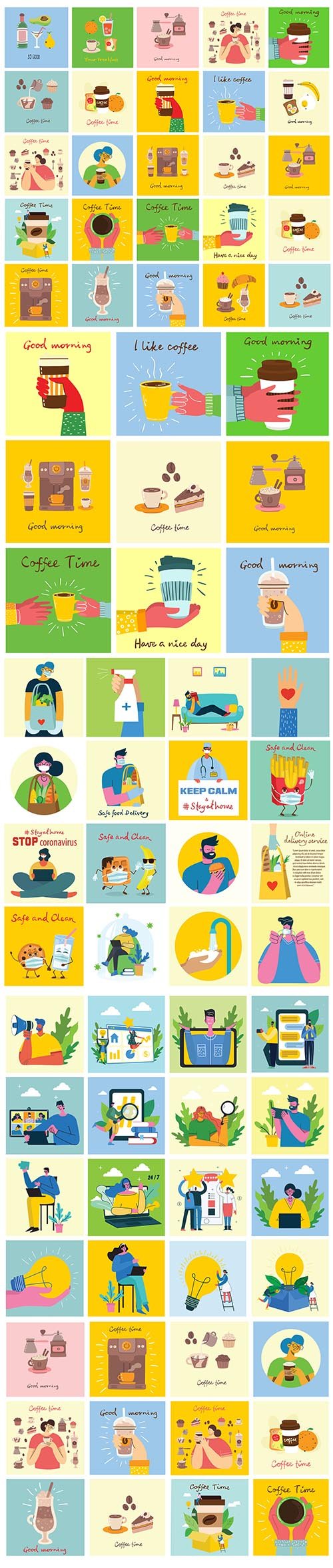 Set of Vector Different Cards