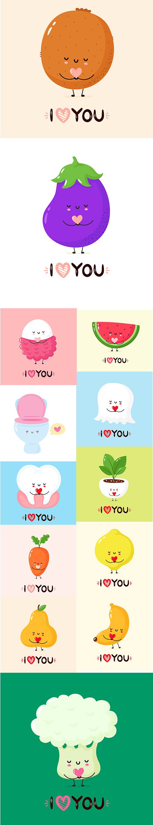 Cute Smiling Heart Hands Vector