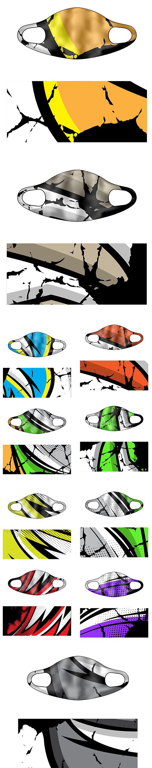Multi-colored masks Vector Illustration
