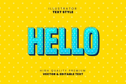 Editable text effects - Illustrator 4699063