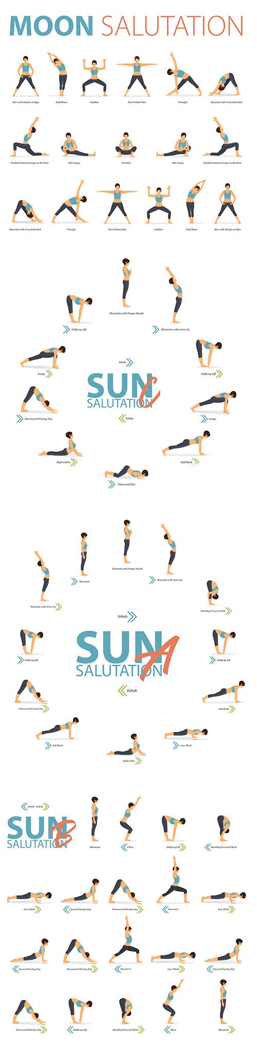 Yoga Poses Concept Flat Vector Design