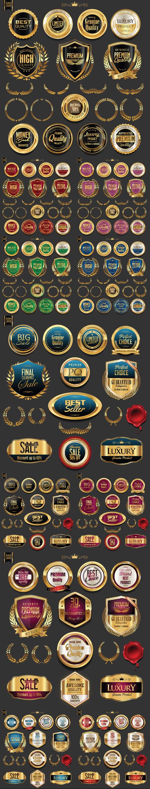 400+ Golden Labels Vector Graphics