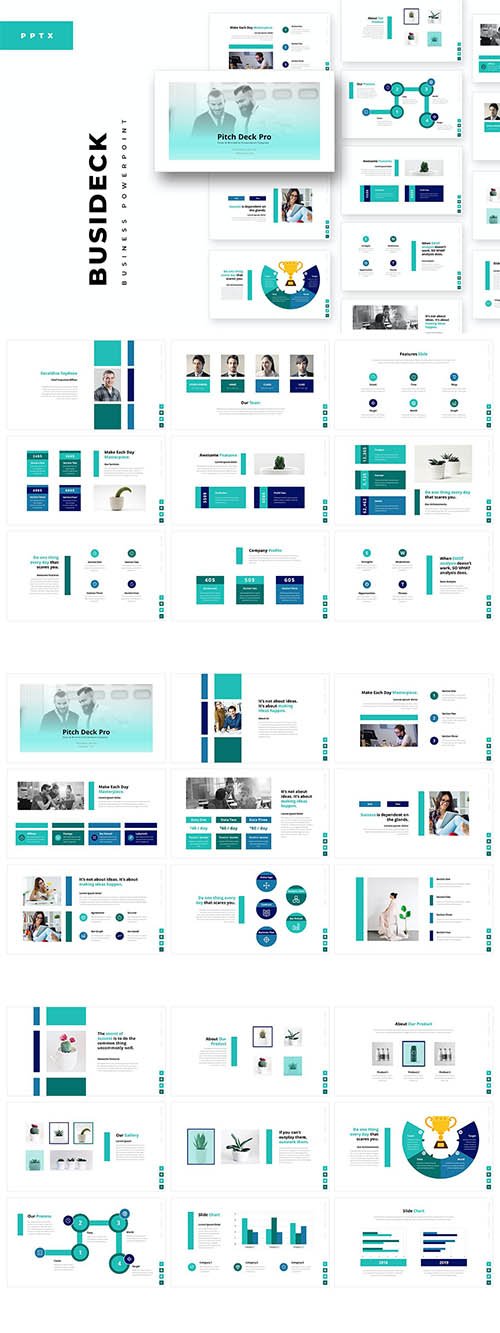 BusiDeck PowerPoint, Keynote, Google Slides Templates