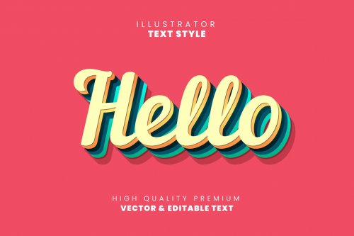 Editable text effects - Illustrator 4699063
