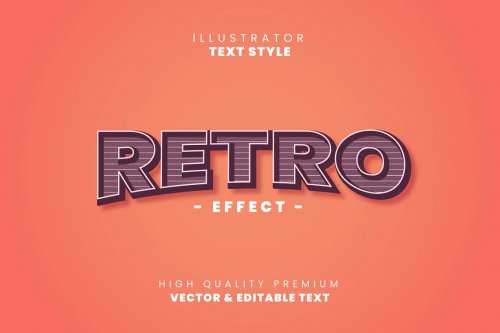 Editable text effects - Illustrator 4699063