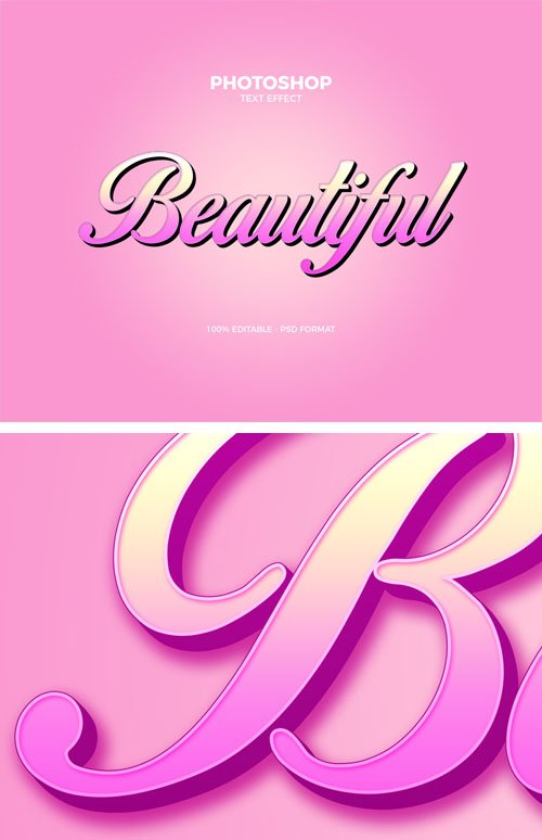 Beautiful Pink Photoshop Text Effect