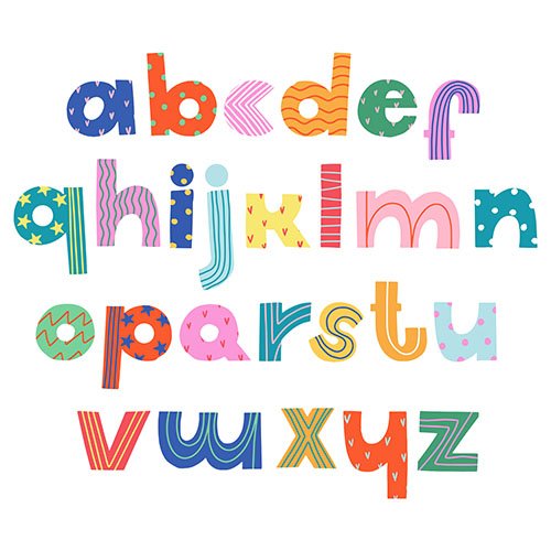 Handwritten trendy Vector alphabet