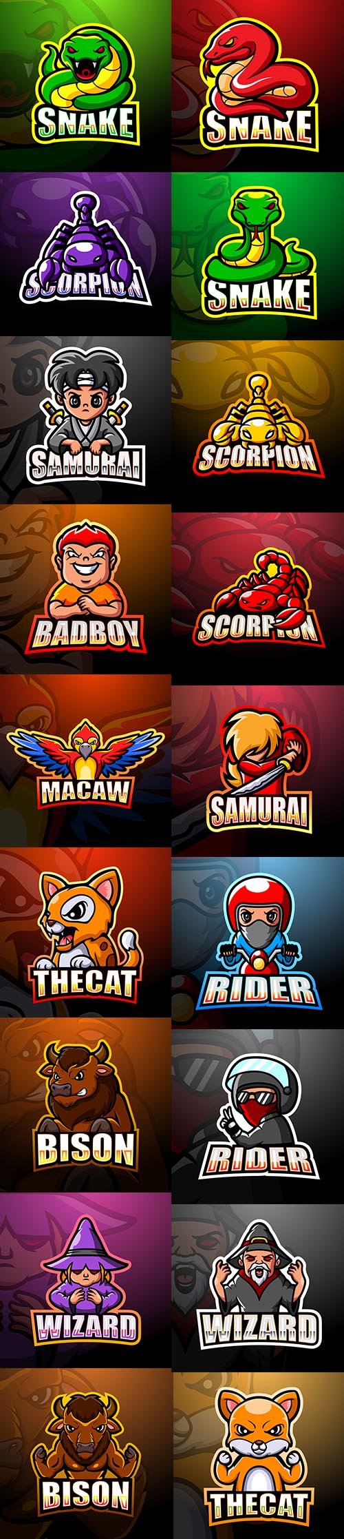 18 Mascot Esport Iillustration Pack