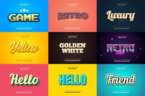 Editable text effects - Illustrator 4699063