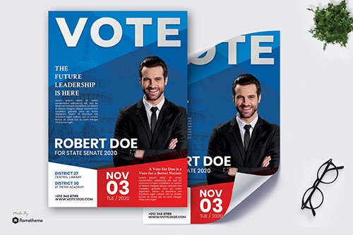 Election Robert Doe - Political PSD Poster RB