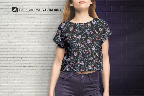 Female Crop Top Tshirt Mockup 4579900