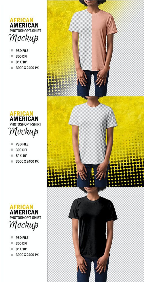 Download African American Womans T Shirt Mockup Mockups Free Psd Templates