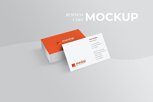 Perspective Business Card Mockup