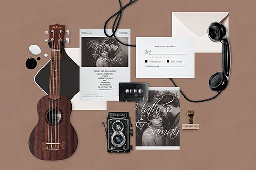 Vintage Mockup Scene psd Generator