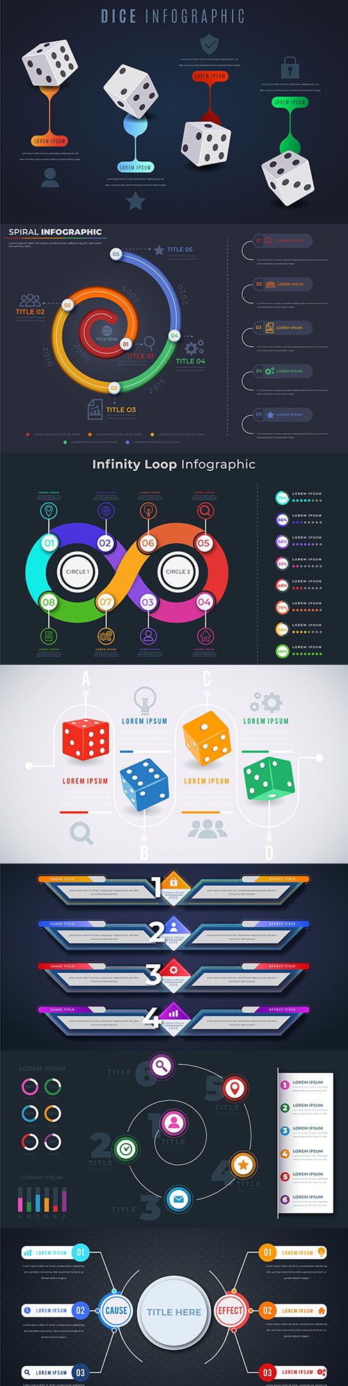 Business infographics options elements collection 152