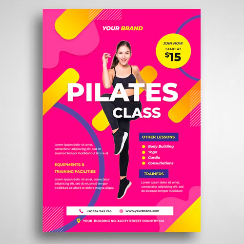 Pilates Training Flyer ZA488KU