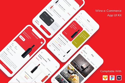 Wine e-Commerce App UI Kit