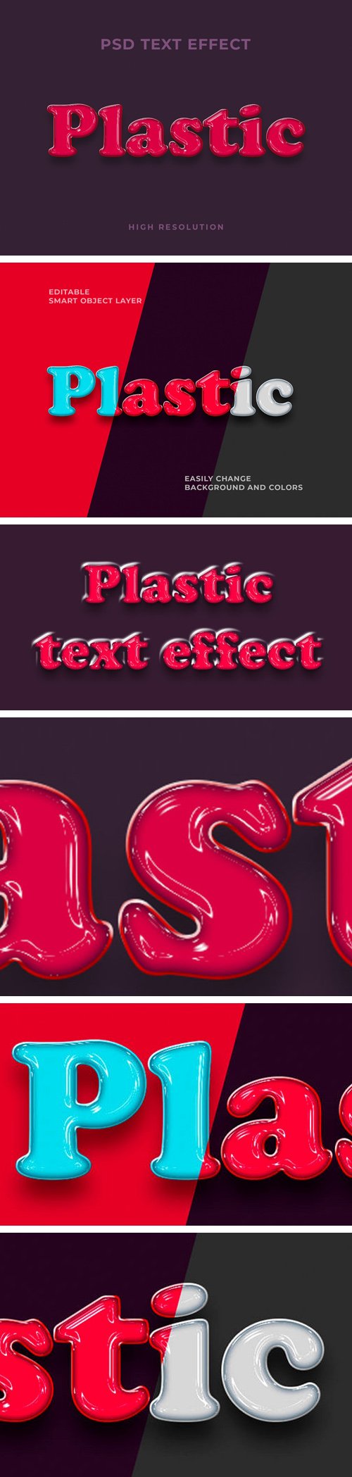 Plastic PSD Text Effect