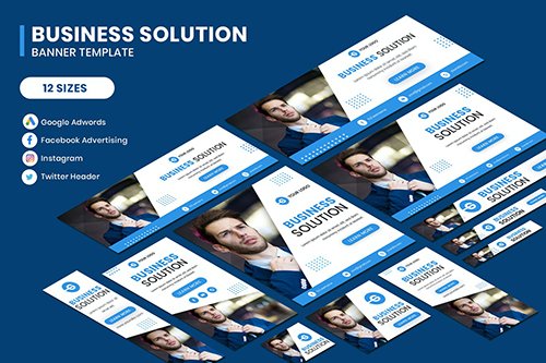 Business Solution Google Adwords Banner Template