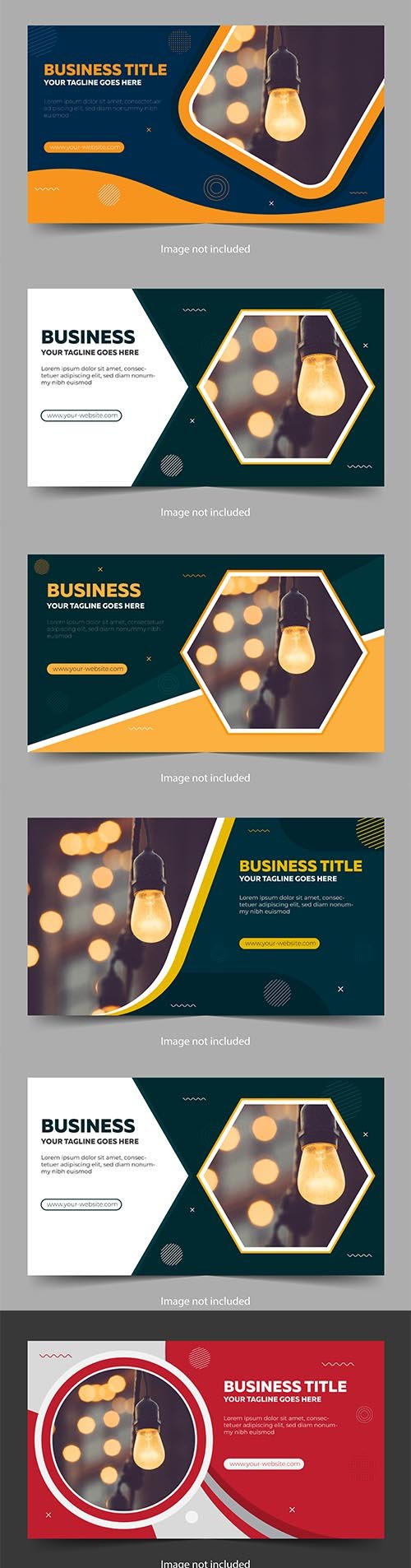Abstract Banner with Abstract Vector Elements