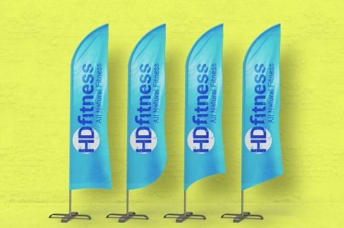 Feather Flags / Bow Flags MockUp 489164