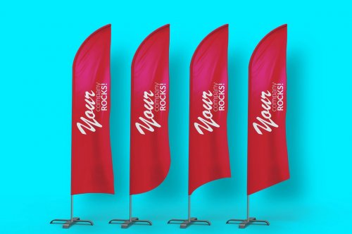 Feather Flags / Bow Flags MockUp 489164