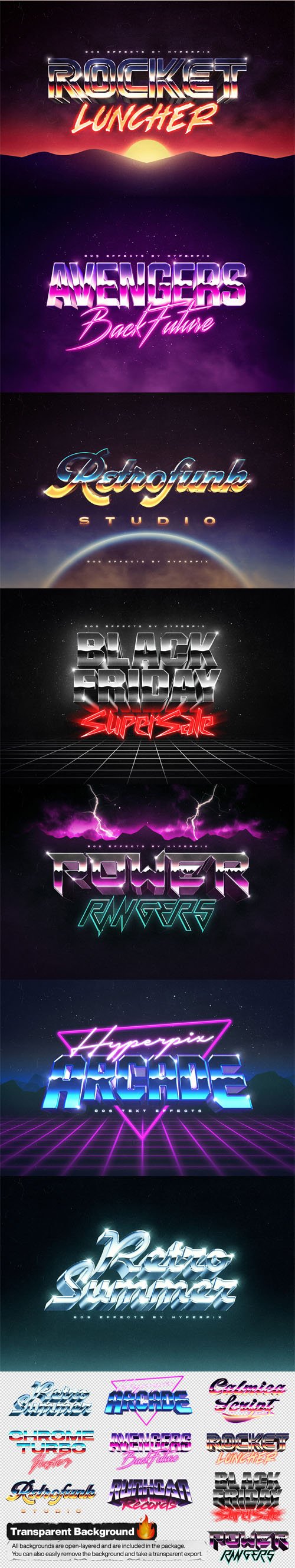 1980s Text & Logo Effects for Photshop Vol.4