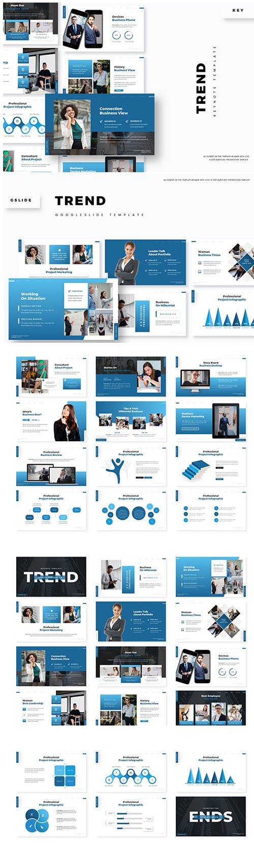 Trend Keynote and Google Slide Template