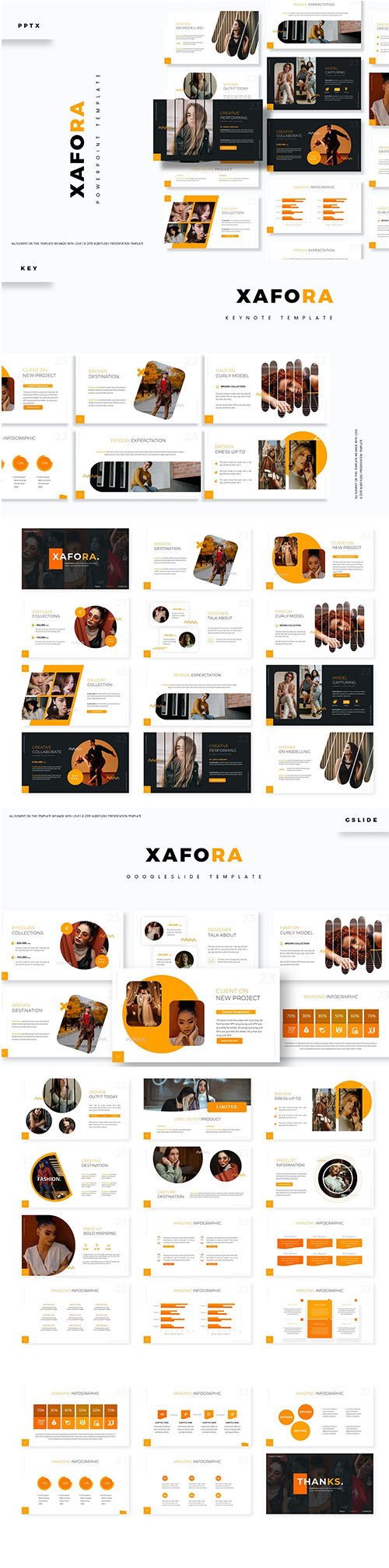 Xafora Powerpoint, Keynote and Google Slide Template