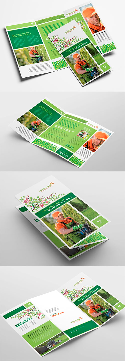 Trifold Layout for Gardening Landscape Services 322611212