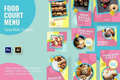 Bakery Food Social Media Template