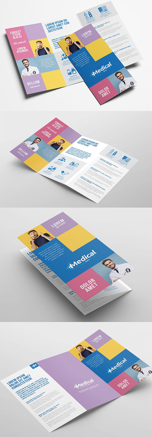 Modern Medical Trifold Brochure Layout