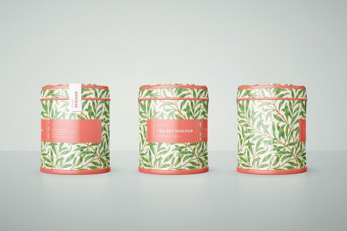 Tea set mockup
