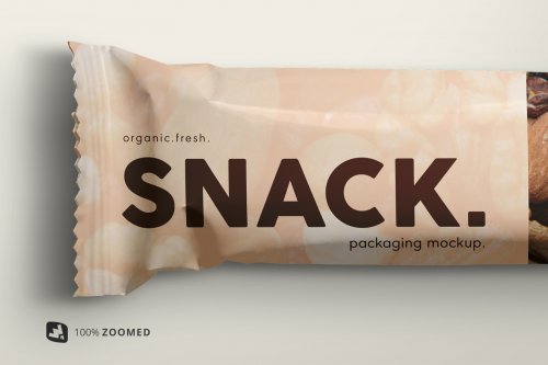 Вesignertale - Organic Snack Bar Packaging Mockup