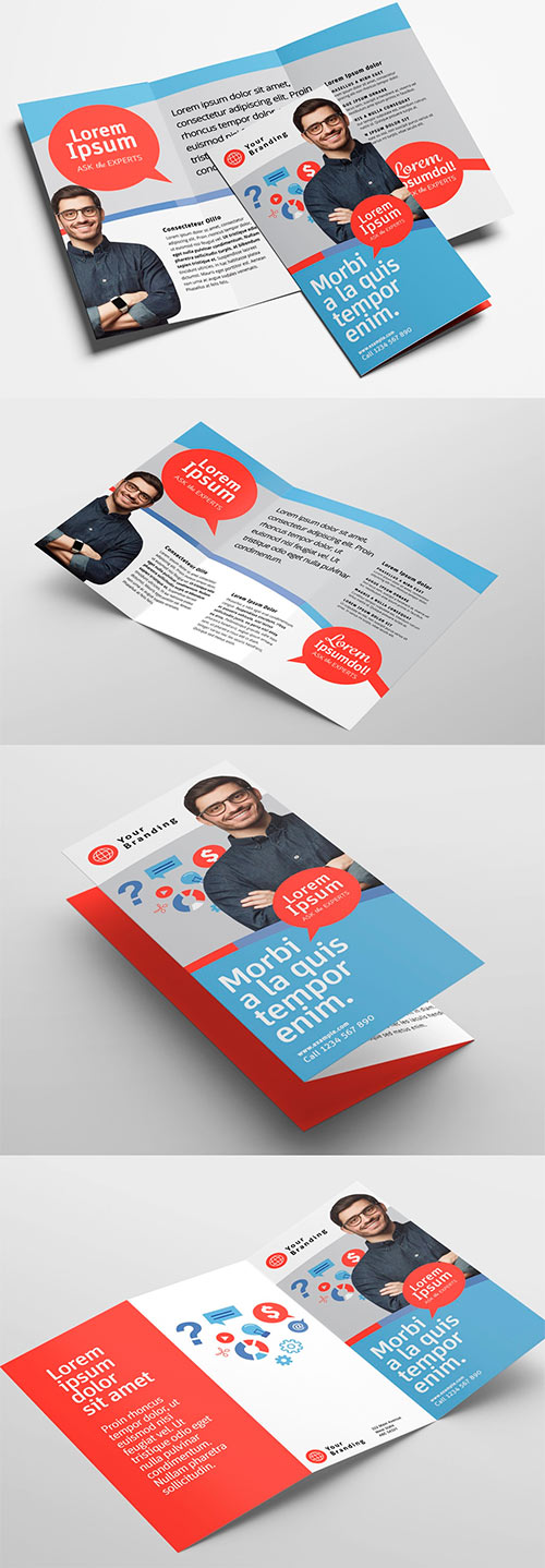 Modern Corporate Trifold Brochure Layout 324308327
