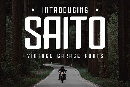 Saito - Vintage Garage Fonts