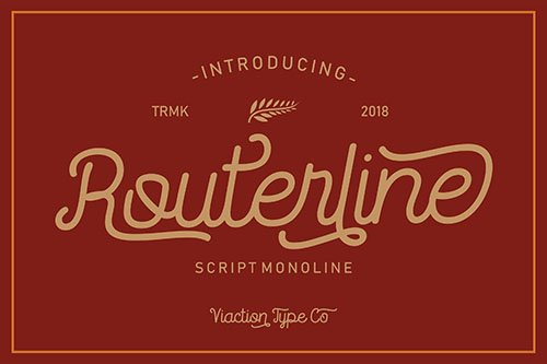 Routerline Monoline Script Font