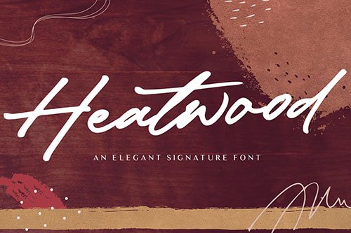 Heatwood YH - Luxury Signature Font