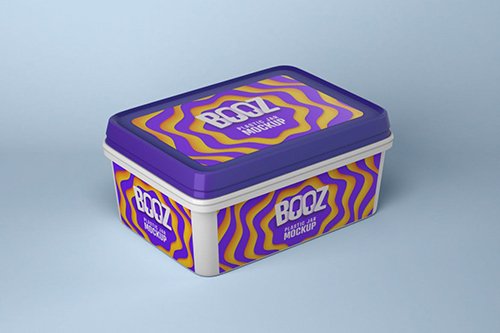 Realistic Ice Cream Box Mockup 3